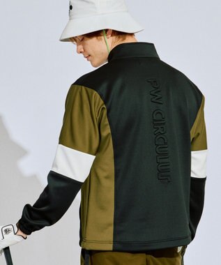PW CIRCULUS 【MEN】カラーブロッキング プルオーバー ゴルフ ブラック系