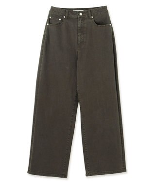 UNFILO L 【UNFILO DENIM/新色追加】撥水ストレッチ ルーズワイドデニム [NEW]チャコールブラウン