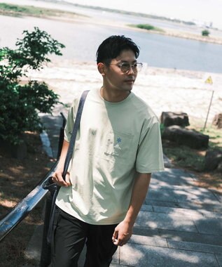 SHARE PARK MENS 【UVカット・吸水速乾・ストレッチ・軽量 】ポケットロゴTシャツ（L・XLサイズ） 黄緑系