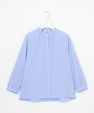 J.PRESS LADIES S 【WEB限定・一枚で着映え】コンパクトエステネージュ 襟 袖 リムーバル シャツ ブラウス サックス系