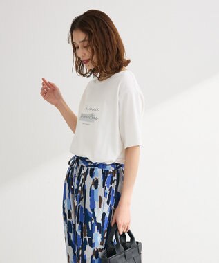 Green Parks 【適ON】箔プリントロゴＴシャツ Off White