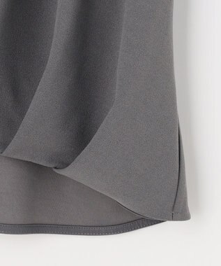 組曲 【接触冷感・WEB限定】ジョーゼットジャージードルマンスリーブ ブラウス グレー系