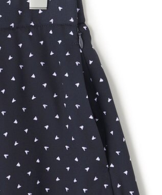 23区 L 【洗える】トライアングルプリント スカート ネイビープリント