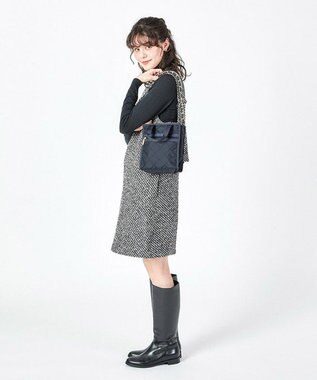 LeSportsac CHAIN MINI N/S TOTE/ディープシーブルーキルト ディープシーブルーキルト