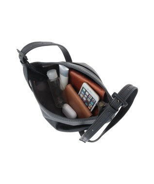 genten フェザートートバッグ　2wayショルダーバッグ クロ