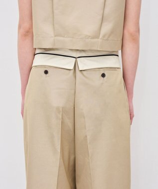 uncrave チノギャバジン ワイドトラウザー ベージュ