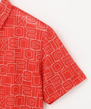 23区GOLF 盛夏対応のマルチ機能【接触冷感・UVケア・吸水速乾】【MEN】総ロゴ カノコシャツ オレンジ系5