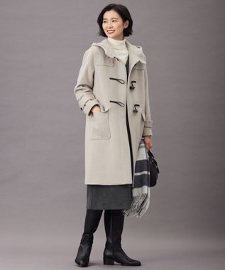 J.PRESS LADIES Jackal 140s ソフトメルトン ダッフルコート ベージュ系