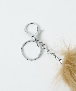 WEGO ファーしっぽキーホルダー ベージュ