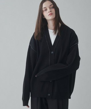 WEGO クリアライトリバーシブルカーディガン ブラック
