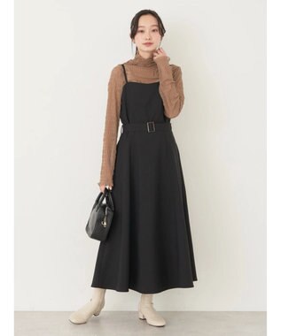 earth music&ecology ウエストマークキャミワンピース Black