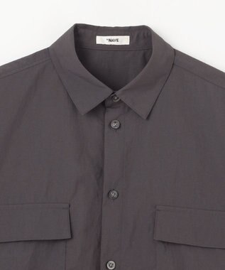 NAVE 【ReNAVE・洗える/撥水加工/接触冷感/UVケア/セットアップ】ナイロンタスラン シャツ グレー系