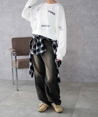 WEGO スクリブルグラフィックスウェット ホワイト