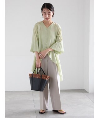 Te chichi イレギュラーヘムチュニックブラウス ピスタチオ