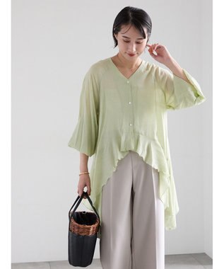Te chichi イレギュラーヘムチュニックブラウス ピスタチオ
