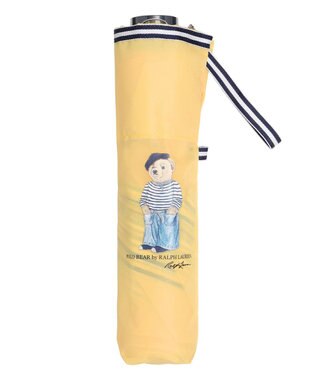 MOONBAT POLO RALPH LAUREN 折りたたみ傘 無地×フレンチベア 軽量 イエロー