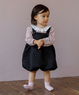 組曲 KIDS 【80~100㎝】エンブロイダリー Tシャツ ピンク系