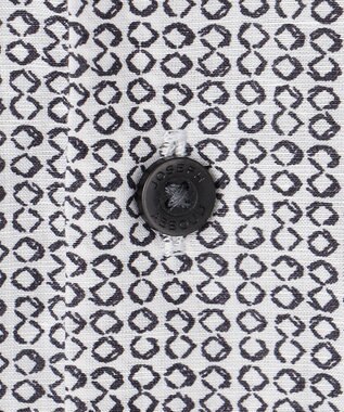 JOSEPH ABBOUD 【オーガニックコットン】リヨセルリネンプリント シャツ ホワイト系4