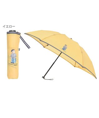 MOONBAT POLO RALPH LAUREN 折りたたみ傘 無地×フレンチベア 軽量 イエロー