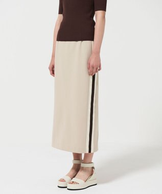 GRACE CONTINENTAL サイドラインジャージスカート ベージュ