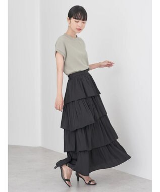 earth music&ecology フレンチスリーブリブプルオーバー Off White