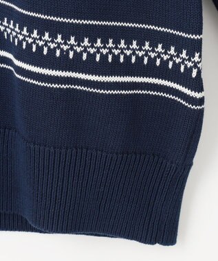 J.PRESS MEN ドライコットン フェアアイルニット ネイビー系1