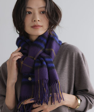 FURLA 【洗える】カシミヤ100%紡毛無地プチマフラー/幅20cm