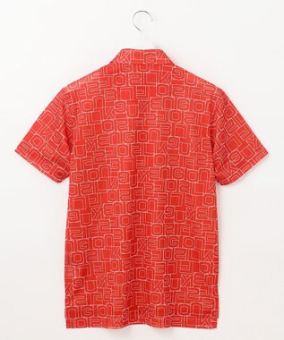 23区GOLF 盛夏対応のマルチ機能【接触冷感・UVケア・吸水速乾】【MEN】総ロゴ カノコシャツ オレンジ系5