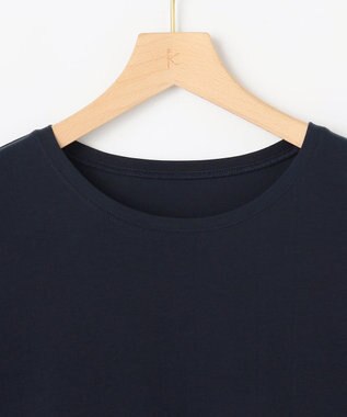 組曲 S 【先行予約】フリルシャツコンビ ロングTシャツ ネイビー系