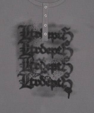 WEGO 【ユニセックス着用ITEM】グラフィックヘンリーネックT（SS） グレー