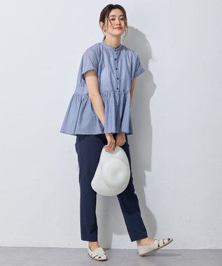 ANY L 【新色追加/洗濯機可/UVカット/ウエストゴム/ストレッチ】7daysデイリーパンツ ネイビー