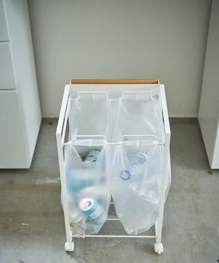 tower 目隠し分別ダストワゴン トスカ 2分別  ホワイト ホワイト