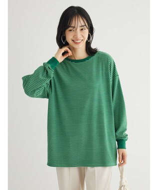 Green Parks マシュマロタッチボーダープルオーバー Green