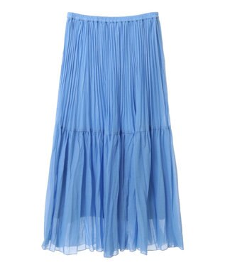 Green Parks シアープリーツボリュームスカート Blue