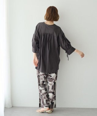 YECCA VECCA アブストラクト柄ワイドパンツ Gray
