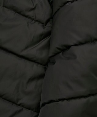 earth music&ecology フーデットパファーコート Black