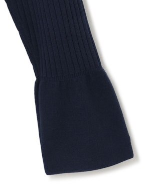 ICB 【洗える】 ヴィスコースリブハイゲージ ニットワンピース ネイビー系