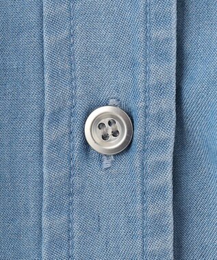 ANY 【手洗い可能】ウォッシャブルデニムシャツ ブルー