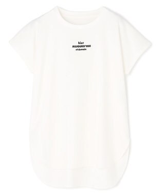 UNFILO BEAUTY FORM-T cotton ロゴ フレンチスリーブ Tシャツ オフ②
