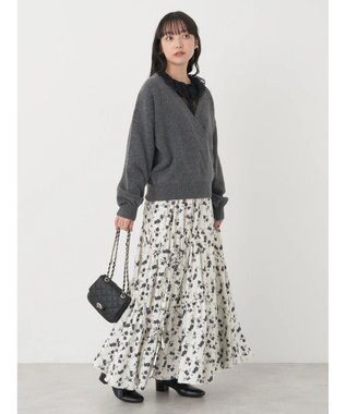 earth music&ecology カシュクールニットプルオーバー Gray