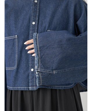 earth music&ecology スクエアデニムシャツ Indigo