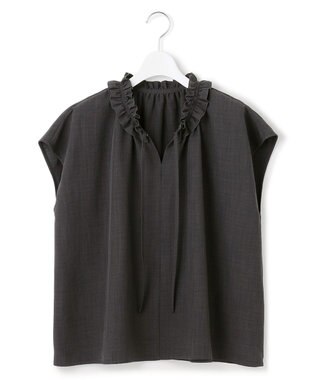 23区 【WEB&一部店舗限定】ライトタンブラー ギャザー フリル ブラウス グレー系