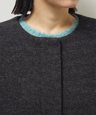 Green Parks ２ｗａｙフード取り外しＡラインコート Charcoal Gray