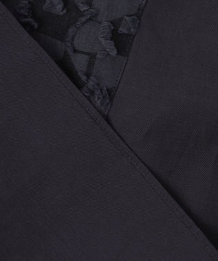 自由区 S シアージオメトリックジャカードプルオーバー ブラウス ネイビー