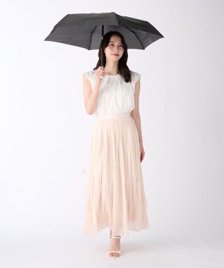 MOONBAT 【3秒でたためる傘/自動開閉】urawaza 小町(ウラワザ コマチ)  折りたたみ傘 無地 コンパクト 50cm ブラック