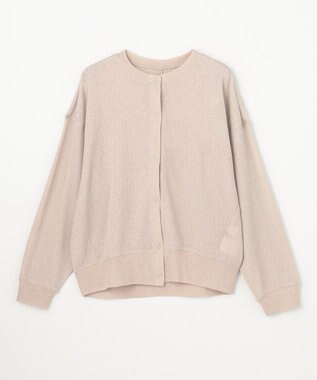 ANY シアーワッフルカーディガン ベージュ