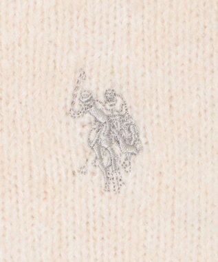 WEGO 【WEB限定/25年秋冬新作】別注USPOLO微起毛カーデ ホワイトアイボリー