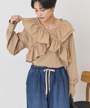 AMERICAN HOLIC フリルVネックブラウス