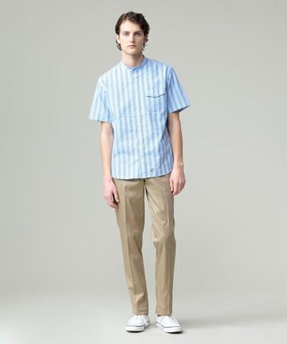 J.PRESS MEN 【ストレッチ】グリストーンダンプ ステムテーパードパンツ ベージュ系