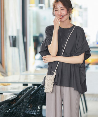 Tiaclasse マクラメショルダーバッグ エクリュ